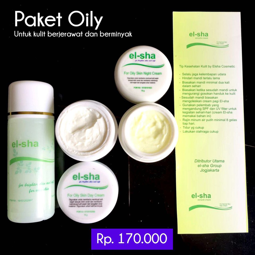 Cream Wajah JERAWAT El-sha BerBPOM Tanpa Pengelupasan Kulit