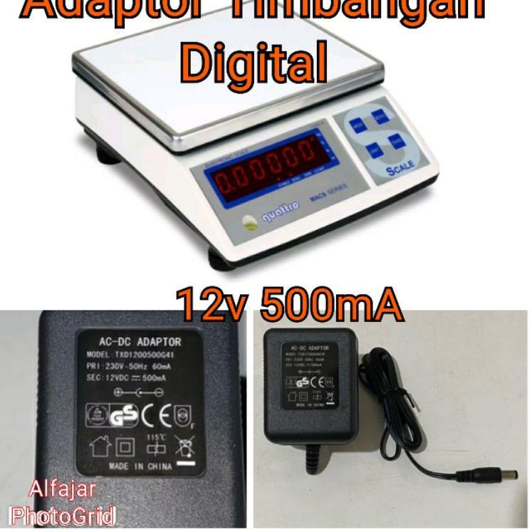 [PRODUK NCTJD] Adaptor Charger Timbangan Digital 12v 500mA Quattro ALLEGRA MACS / W FEJ Electronic S