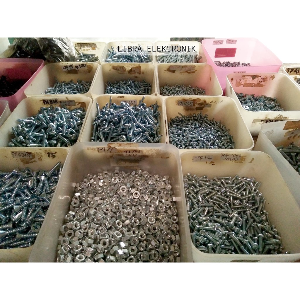 Baut Mur Ukuran 4mm X 12mm