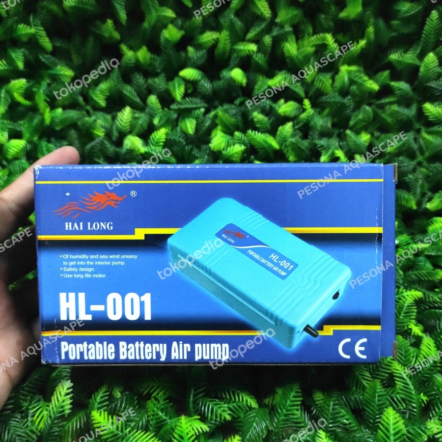 AERATOR HAILONG HL001 1 LUBANG BATERAI AIR PUMP MESIN GELEMBUNG OKSIGEN IKAN