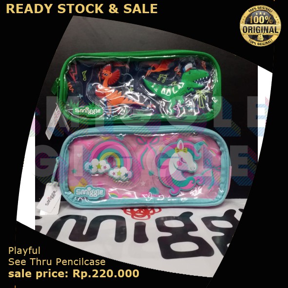 

[ORI] smiggle playful see thru pencilcase