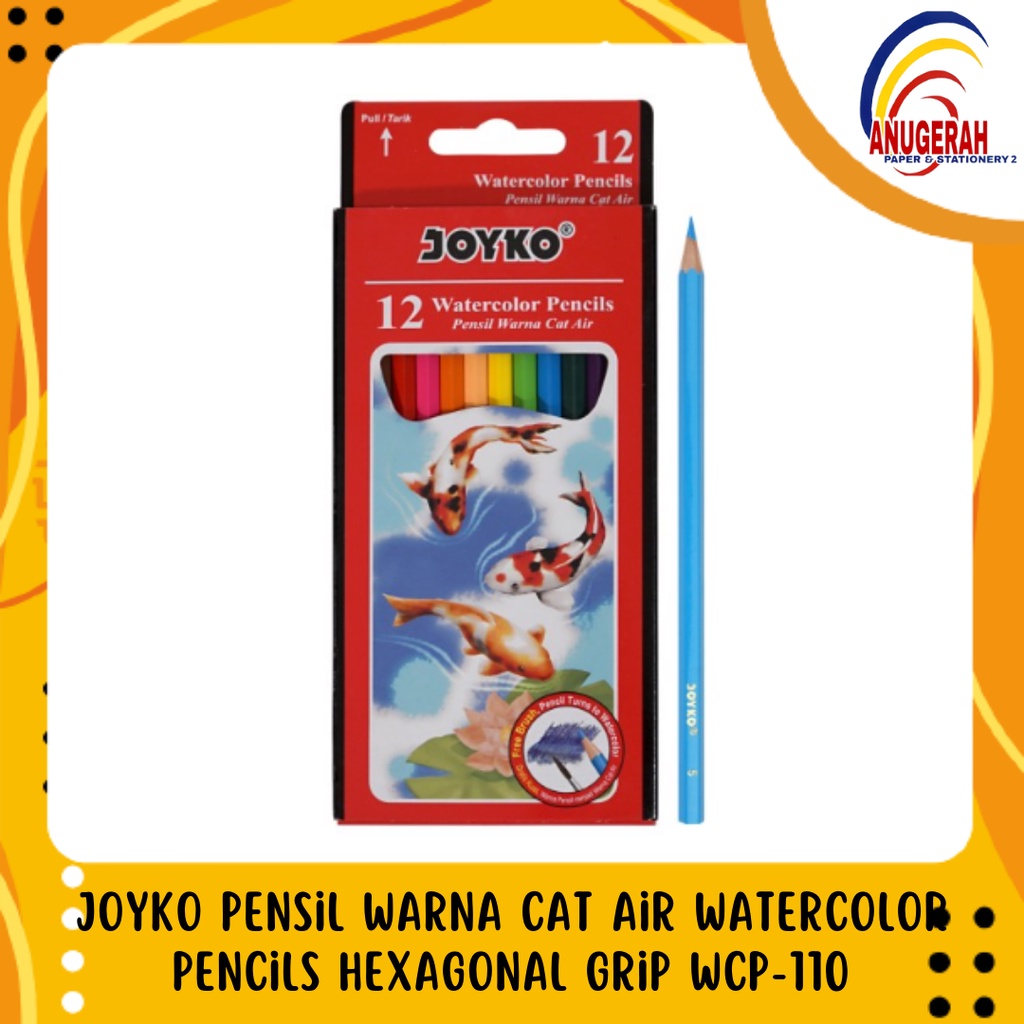 

Joyko Pensil Warna Cat Air Watercolor Pencil Hexagonal Grip WCP-110 (PCS)
