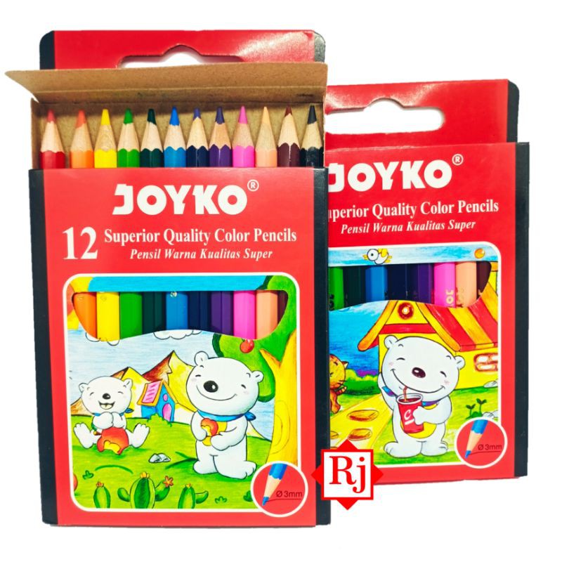 

[CP-S12] Pensil Warna Joyko 12 Warna (P = 8.5 CM) Bigger box