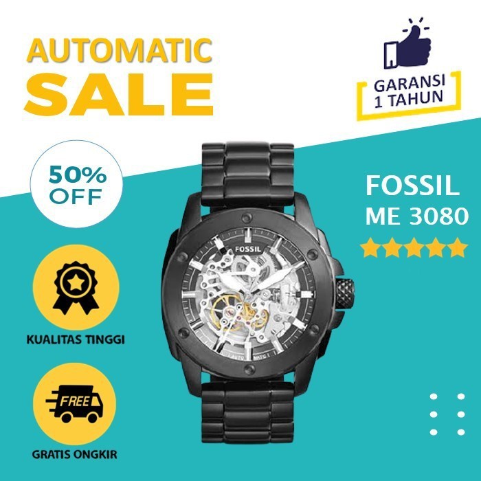 Jam Tangan Fossil ME3080 Automatic Pria Original