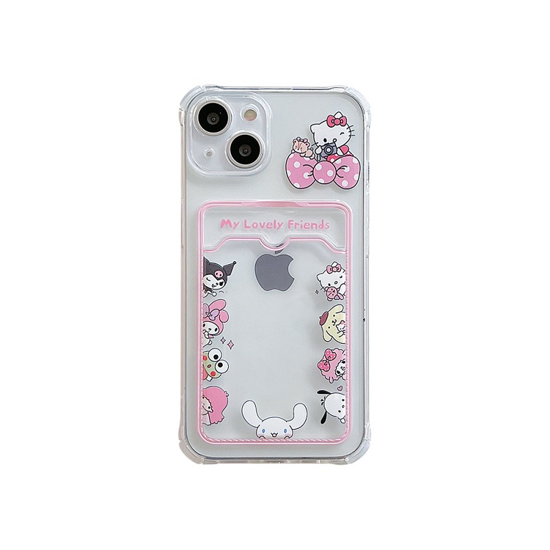 Soft Case Transparan Desain hello Kitty Untuk iPhone 12 13 Pro Max 11 X XR XSMAX