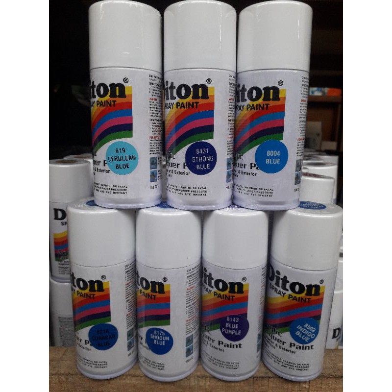 

150cc/150ml Diton Spray Paint / pilok pilox cat semprot diton biru laut biru tua biru muda biru stabilo biru ungu putih pernis