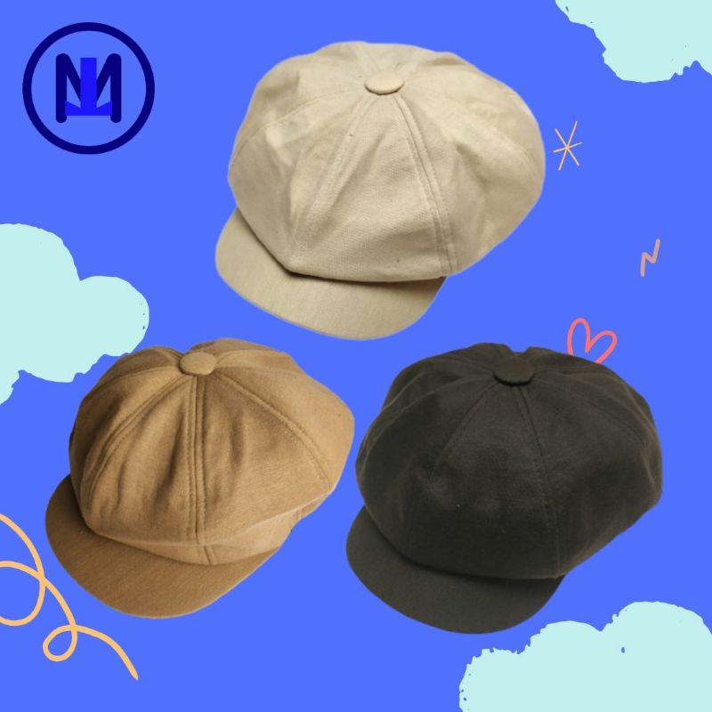 Topi Apolo Newsboy Dewasa Pria Wanita Unisex Topi Seniman Pelukis Thomas Shelby Peaky Blinder