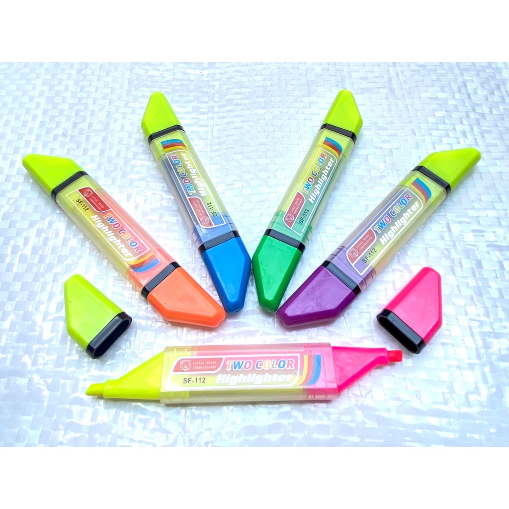 

Highlighter Two Color SAFARI SF-112 (12 Pcs) Stabilo 2 Sisi Stabilo 2 Warna