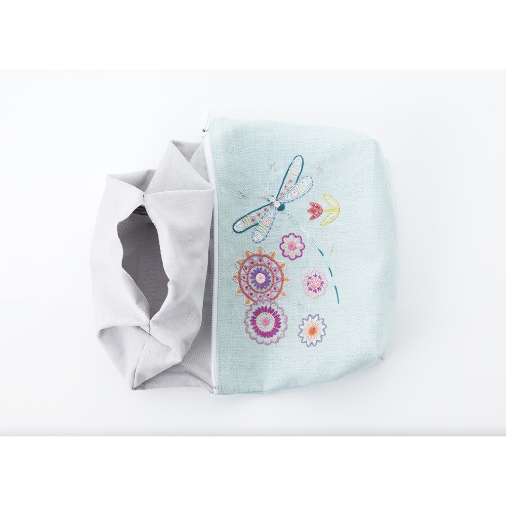 Tulip - Paket Sulam / Menyulam Kantong / Embroidery Pouch Kit Dragonfly