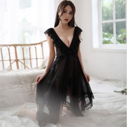 Longnight Sexy Lingerie Baju Tidur Dress Transparan SL-16