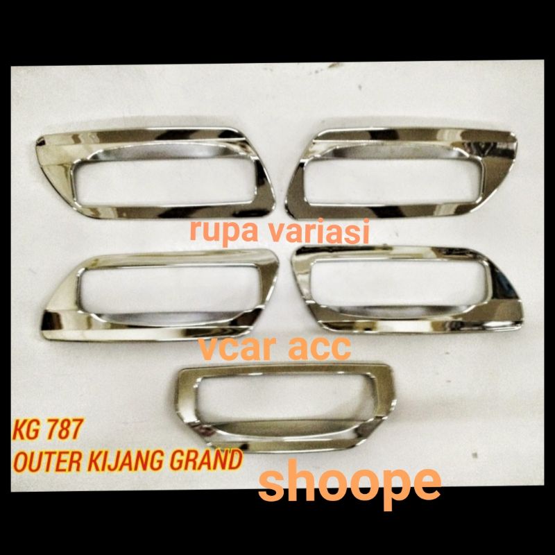 outer mangkok handle pintu mobil toyota kijang 1991 sampai 2004 grand new kapsul lgx lax ssx efi krista chrome tempel