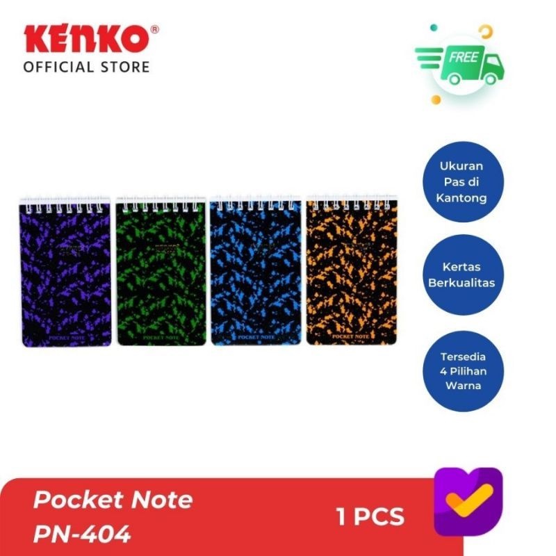 

Buku Note Pocket PN-404 Kenko Buku Memo Notes