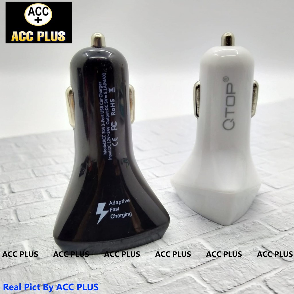 Car Charger Mobil 3 Port USB 5.1A Fast Charging Car Charger Qtop Aliens Saver Mobil 3 Port USB