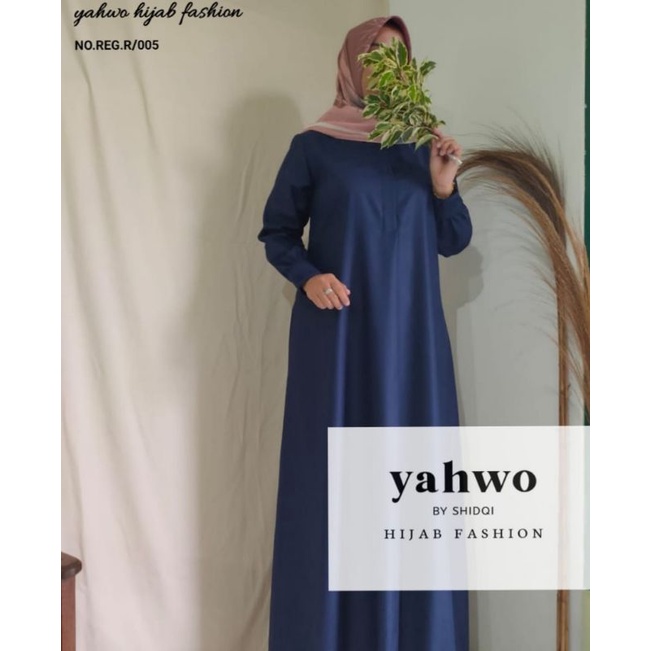 GAMIS WANITA TOYOBO FODU WARNA BIRU NAVY/DRESS YAHWO TERLARIS/GAMIS JUMBO/READY UKURAN/S/M/L/XL/XXL/XXXL/GAMIS YAHWO HIJAB FASHION/YAHWO BY SHIDQI/GAMIS BUSUY/BISA JUGA UNTUK BUMIL/GAMIS R005