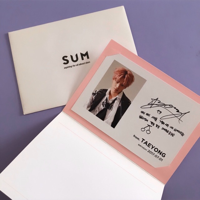 NCT TAEYONG BIRTHDAY CARD 2017 OFFICIAL SUM