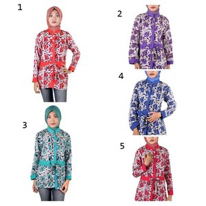 Blus Batik I Blouse Batik I Blus Kerja Wanita Batik Cap Diffa