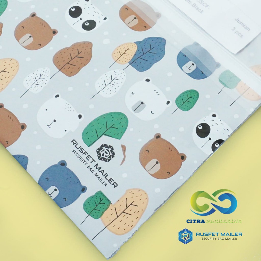

SATUAN - AMPLOP PLASTIK PACKING POLYMAILER MOTIF BEAR PANDA