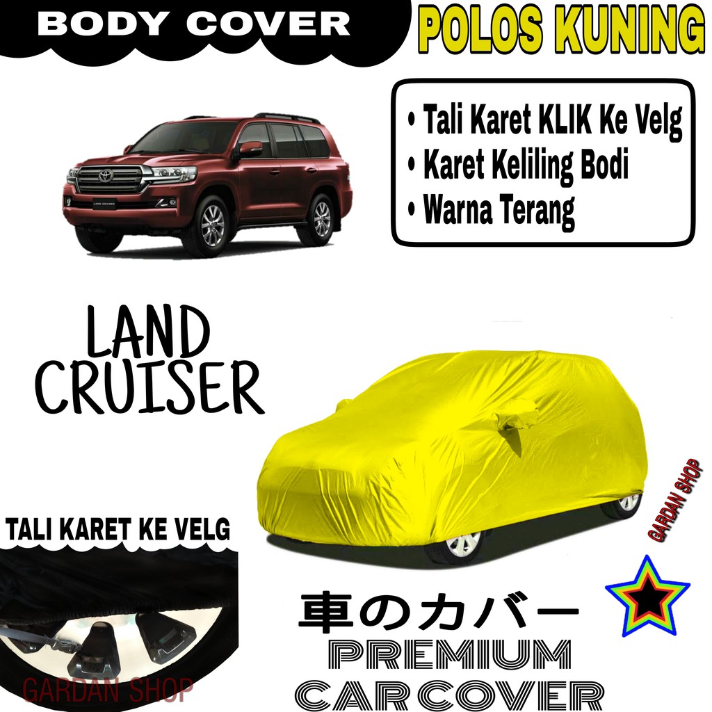 Sarung Mobil LAND CRUISER Polos KUNING Body Cover Penutup Land PREMIUM Kuning