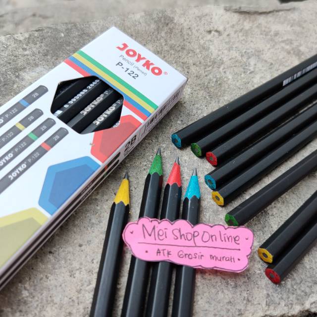 

ISI 12 Pensil Joyko P-122 Kayu Warna Warni Unik Lucu