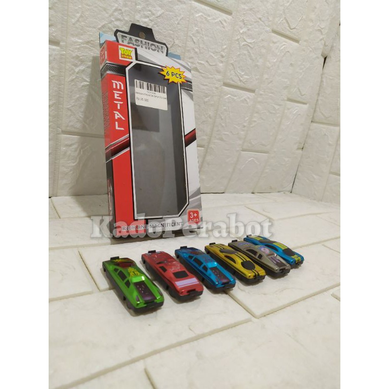 mainan FASHION SPORTS CAR Isi 6 pcs -hadiah anak laki laki ulang tahun