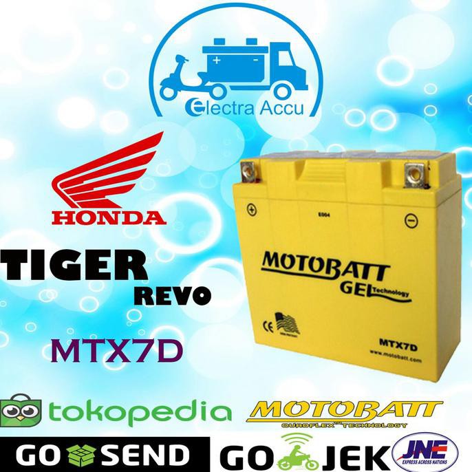 ( BISA COD ) Aki motor honda Tiger Revo motobatt MTX7D Aki Kering BERMUTU Kode 1112