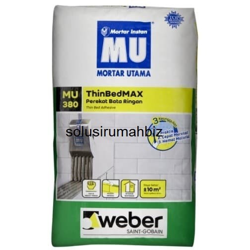 mortar mu 1kg 1 kg ecer mu380 380 perekat bata ringan thinbed kiloan