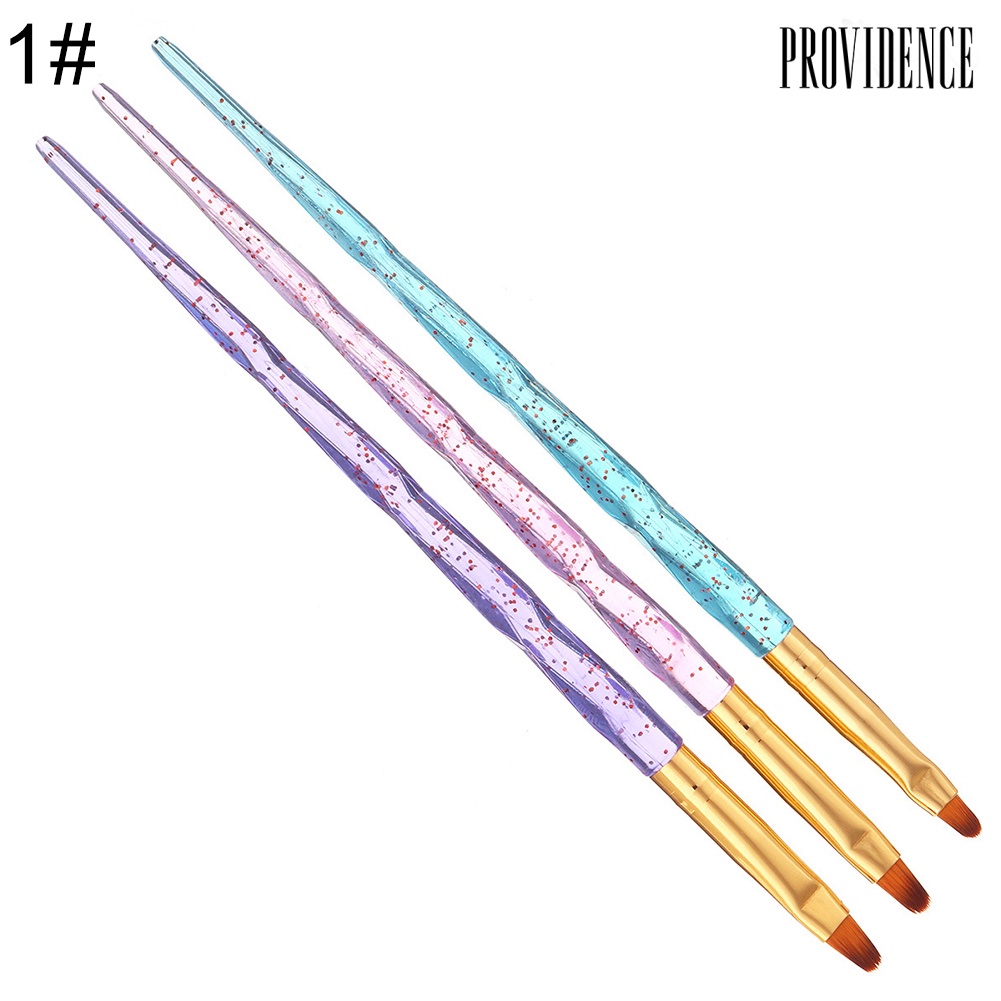 Providence 3Pcs/Set Nail Art Acrylic UV Gel Extension Builder Painting Brush Drawing Pens