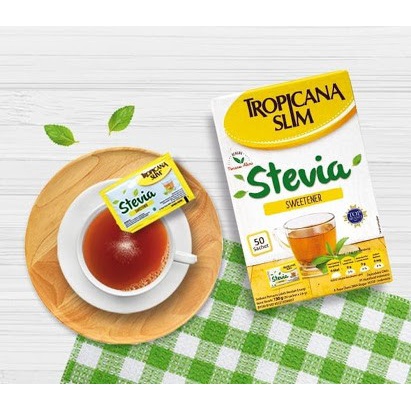 

tradisional-minuman- tropicana slim stevia natural sweetener 50sachet x 2.6gram -minuman-