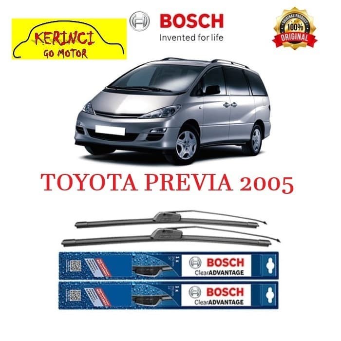 WIPER BOSCH CLEAR ADVANTAGE TOYOTA PREVIA 2005 26&quot; &amp; 26&quot; SEPASANG WIPER