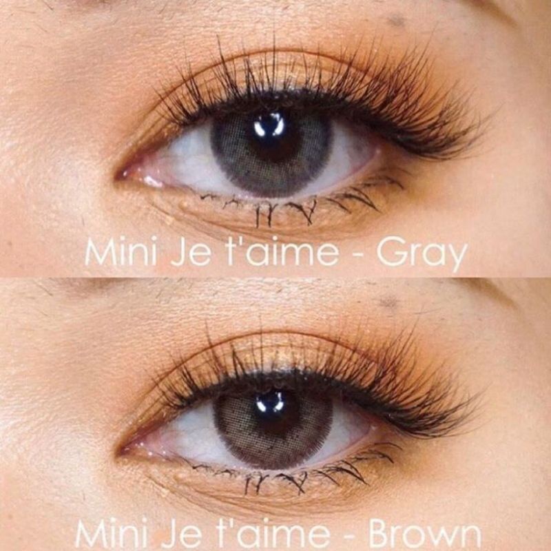 ORIGINAL Kitty Kawaii JE T'AIME Jetaime Softlen Soflens Soflen Brown Gray Grey Minus Murah