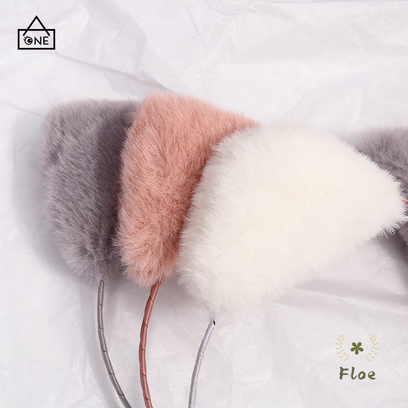 COD❤Korea Cute Cat Telinga Rambut Band Cuci Wajah Ikat Kepala Sederhana Tekan Rambut Klip Hiasan A one