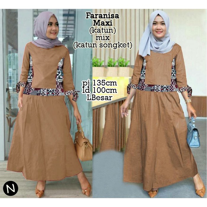 PS1241 67103 faranisa maxi/maxi dress/dress muslim/maxi muslim/baju muslim