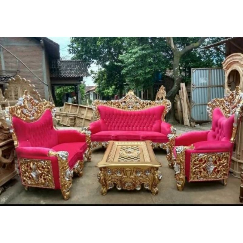 kursi bellagio koper kayu jati mewah / kursi sofa bellagio