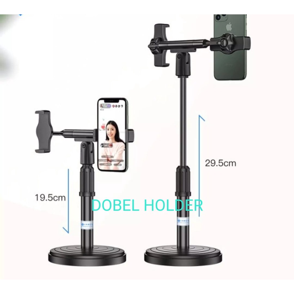 J415 HOLDER ORIGINAL STANDING DUAL HP STAND HOLDER HANDPHONE BREKET BRACKET TABLE MEJA PODIUM TEMPAT PEGANGAN GANTUNGAN PHONE meja podium mimbar live karaoke live musik lazypod tempat hp pegangan gantungan universal multi gps mobile bracket breket smartph