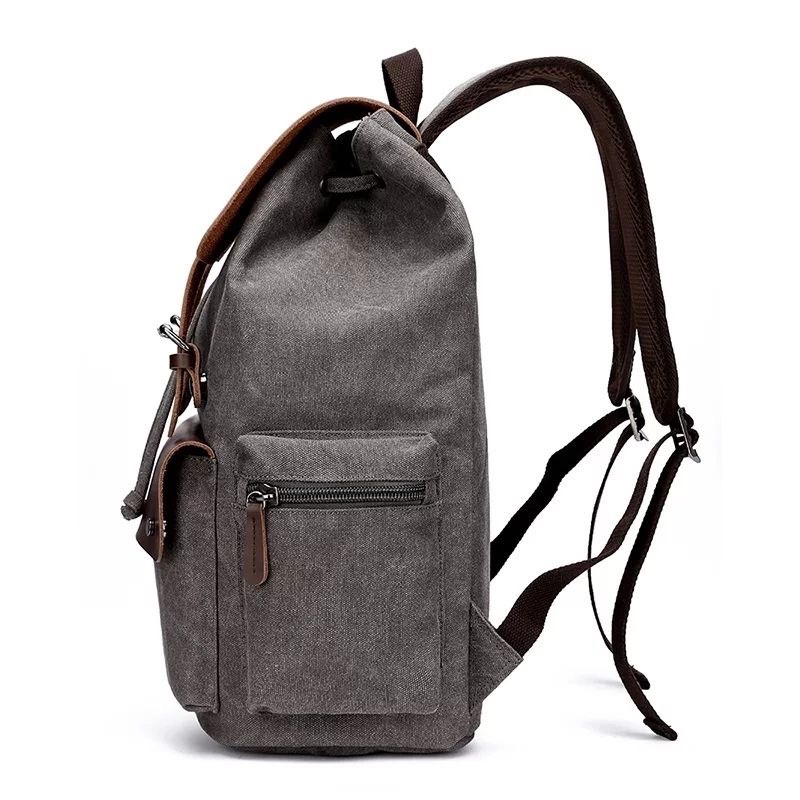 Tas Ransel Backpack Canvas Mix Kulit Vintage Casual - Amoka gen 3 – Langford