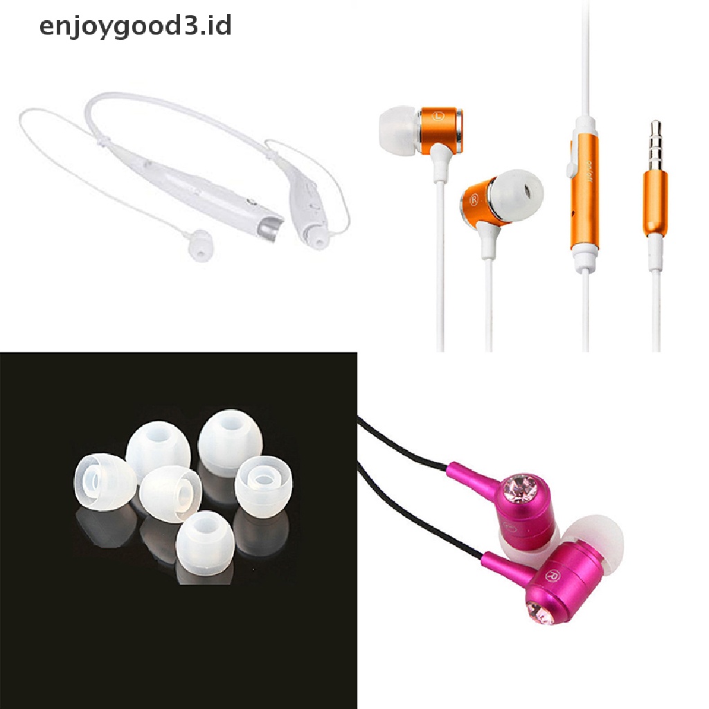 (Rready Stock) 50 Pasang Earbud Earphone Pengganti Bahan Silikon Transparan Ukuran Kecil (ID)