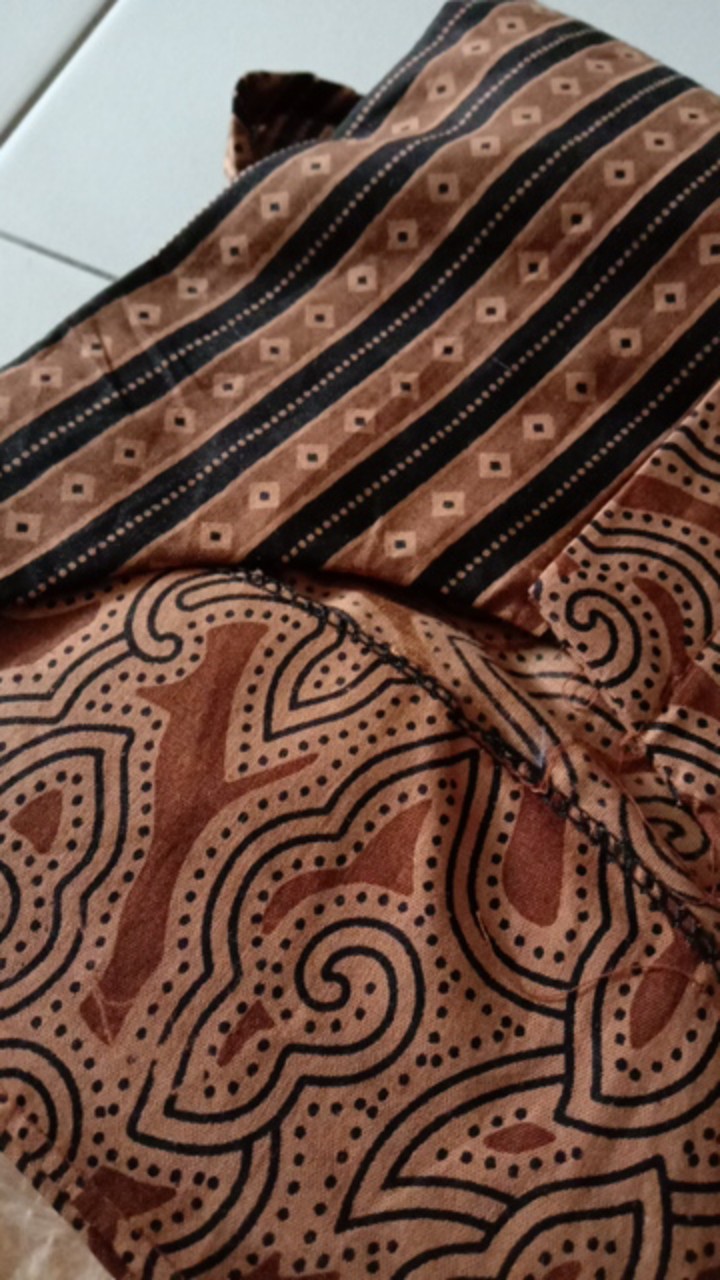 Tey-17 Batik Wanita Asj Sa Hrb026 Kenongo Kemeja Tosca Pendek