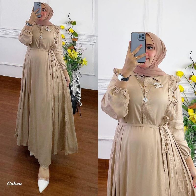 DRESS MUSLIM, baju wanita, baju gamis, dress, gamis, Baju gamis, fashion wanita, Dress Indira