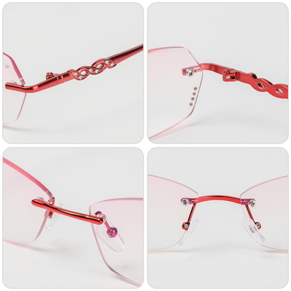 Nanas Kacamata Baca Anti Blue Light Anti-Letih Anti-UV Transparan Metal Frame Eyeglasses