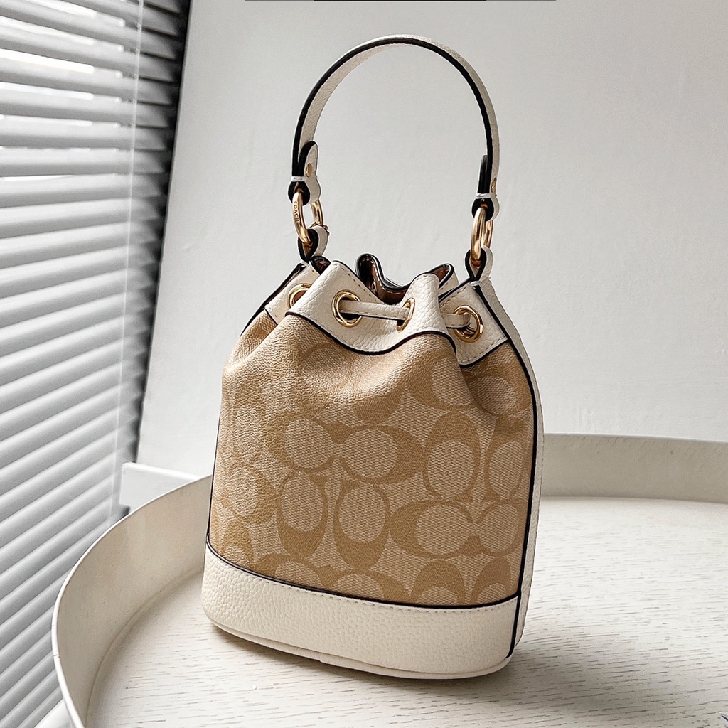 Tas wanita women Mini Demsey Bucket bag signature Jacquard mini bukcet bag 5121 5112 5268