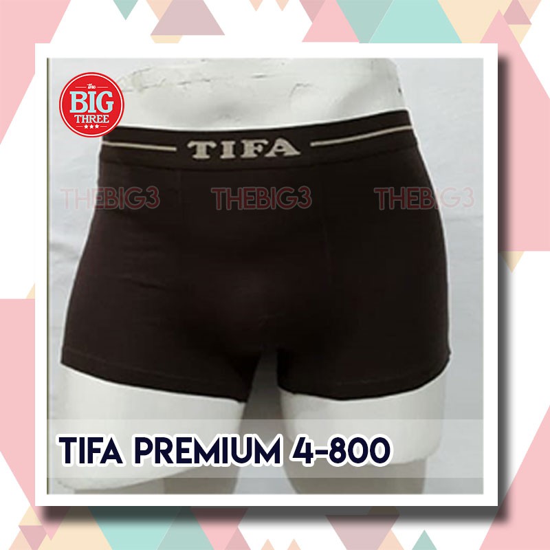 TIFA Celana Dalam pria Boxer - TIFA 4-800 Premium Romario - model Sporty katun SIZE M L XL Cd
