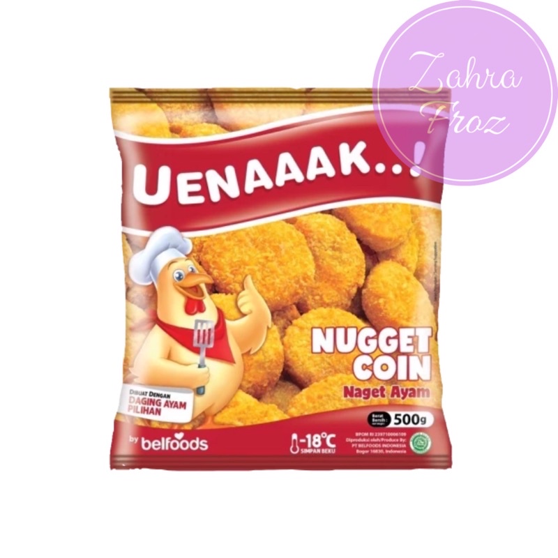 

BELFOODS UENAAAK NUGGET COIN AYAM 500 GR