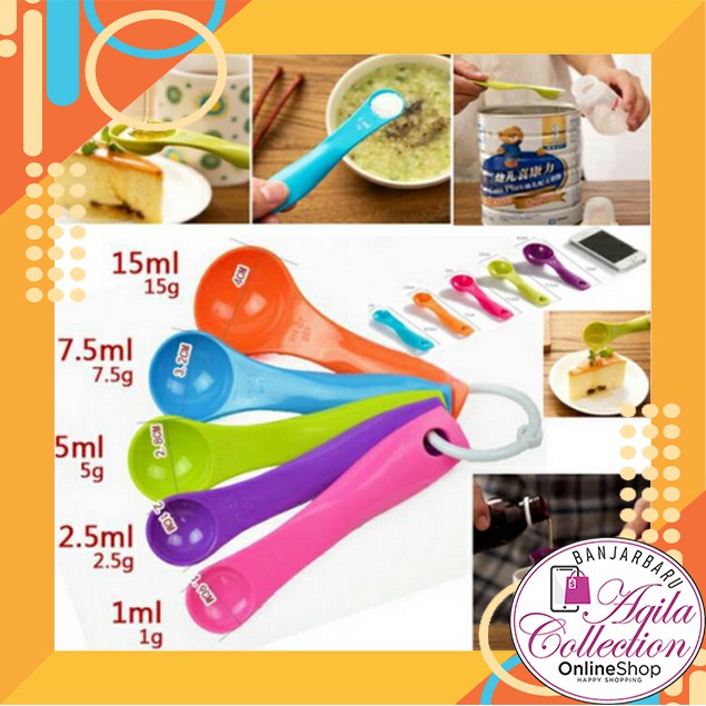 ALAT DAPUR SENDOK TAKAR SET RAINBOW