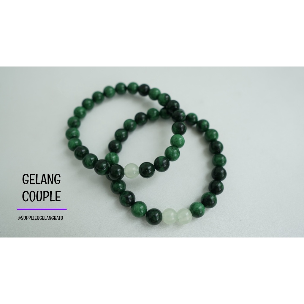 gelang batu FOSFOR GIOK BURMA pasangan distance bracelet couple akik