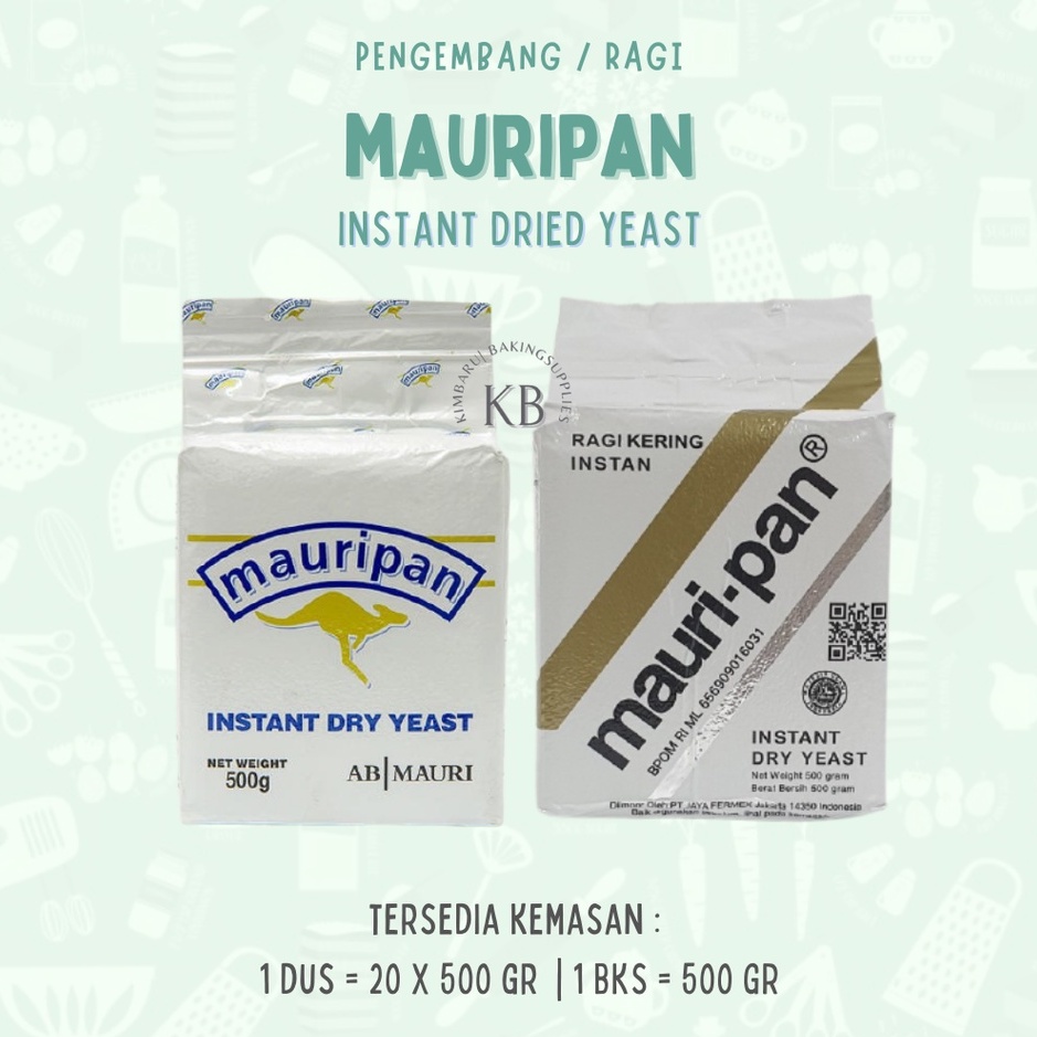 

Instant Dried Yeast / Ragi Kering Mauripan Print 500 GR