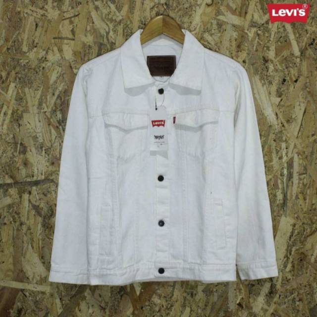 Jaket Denim PUTIH / Jaket Jeans PUTIH M L XL XXL