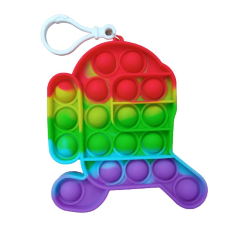 [Ready][COD] mainan edukasi anak Indonesia murah pop it unicorn among us rainbow-Ganci pop it 7