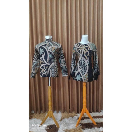 Atasan Batik Wanita Fashion Blouse Batik Kombinasi katun mix kain wolfis