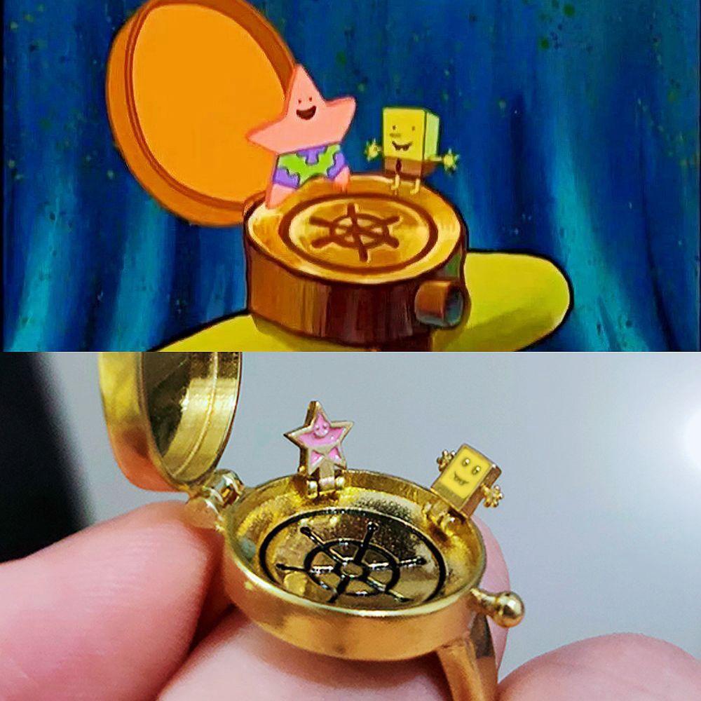 [Elegan] Bff Cincin Lucu Wanita Perhiasan Aksesoris Patrick Star Pria Spongebob Close Friend Sahabat Selamanya Rings