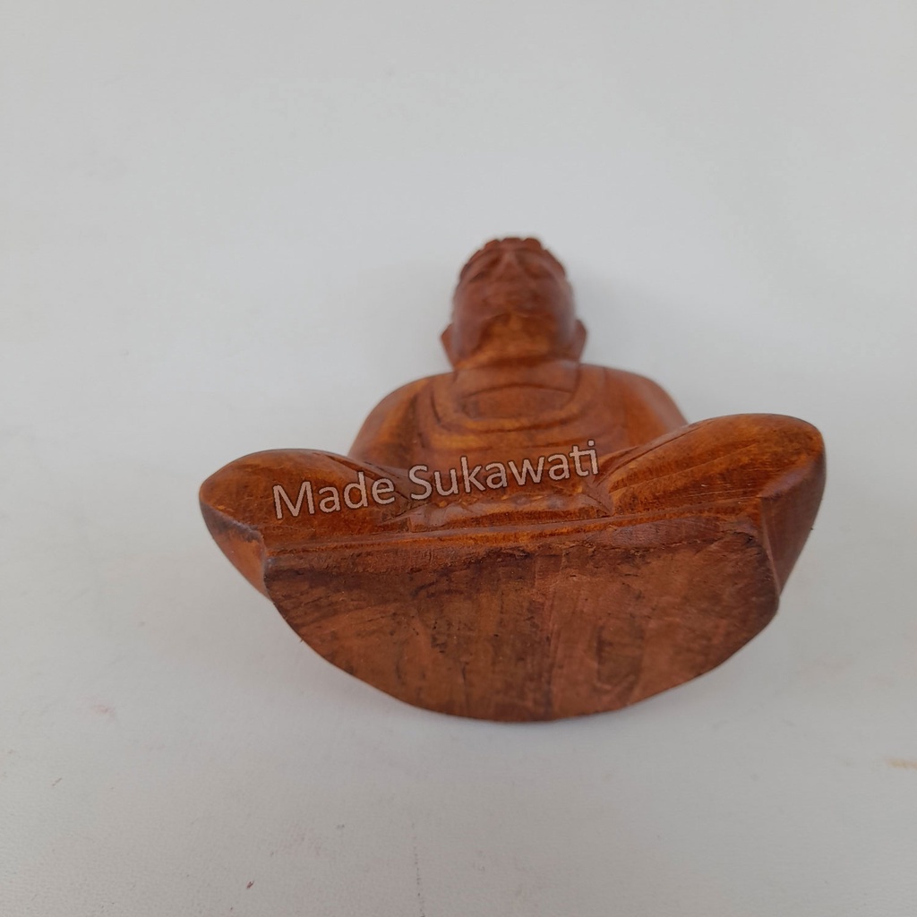 Patung Kayu Budha duduk kerajinan tangan handmade bali